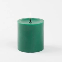 Richland Pillar Candles 3"x3" Dark Green Set Of 24