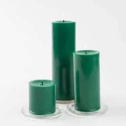 Richland Pillar Candles 3"x9" Dark Green Set Of 24 -Unique Candle mg 1169 11
