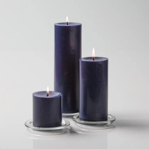 Richland Pillar Candles 3"x3", 3"x6" & 3"x9" Navy Blue Set Of 36 1 Richland Pillar Candles 3"x3", 3"x6" & 3"x9" Navy Blue Set Of 36