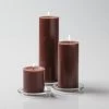 Richland Pillar Candles 3"x3", 3"x6" & 3"x9" Brown Set Of 18