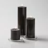 Richland Pillar Candles 3"x3", 3"x6" & 3"x9" Black Set Of 12