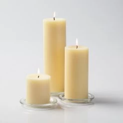 Richland Pillar Candles 3"x3", 3"x6" & 3"x9" Ivory Set Of 36