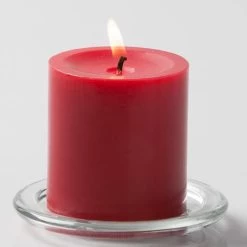 Richland Pillar Candles 3"x3" Red Set Of 48