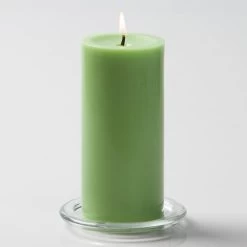 Richland Pillar Candles 3"x6" Green Set Of 6