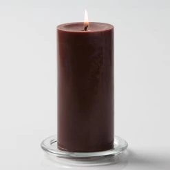 Richland Pillar Candles 3"x6" Brown Set Of 12