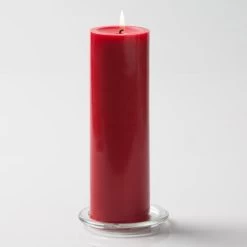 Richland Pillar Candles 3"x9" Red Set Of 6