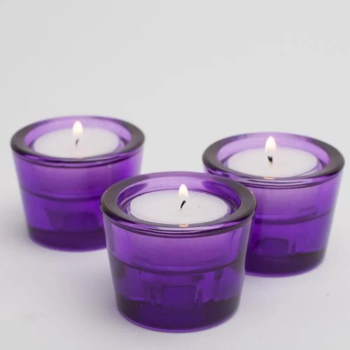 Richland Multi-Use Tealight And Taper Holder Purple Set Of 72 1 Richland Multi-Use Tealight And Taper Holder Purple Set Of 72