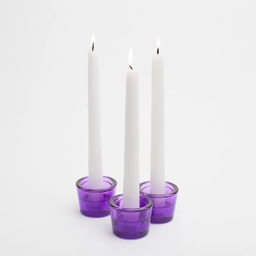 Richland Multi-Use Tealight And Taper Holder Purple Set Of 12 3 Richland Multi-Use Tealight And Taper Holder Purple Set Of 12 - Image 3