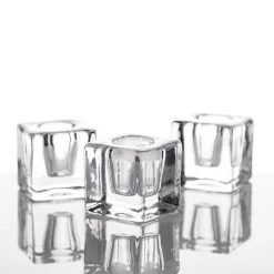 Richland Square Glass Taper Candle Holder 1.6" Set Of 6