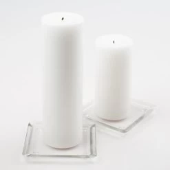 Eastland Square Glass Pillar Plate 5" Set Of 36 -Unique Candle mg 9406