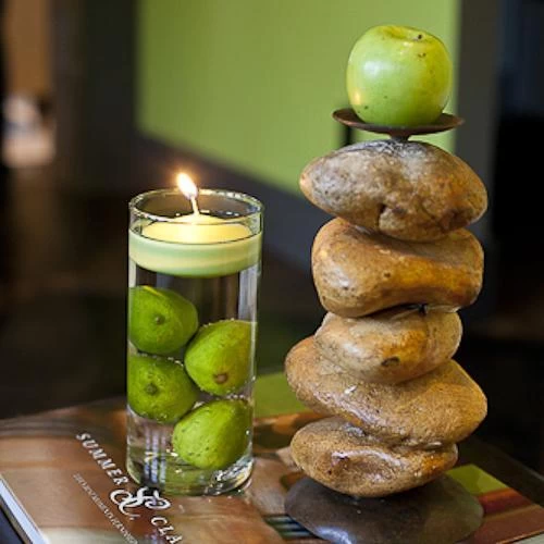 Richland Floating Candles 3" Green Set Of 12 2 Richland Floating Candles 3" Green Set Of 12 - Image 2