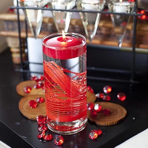 Richland Floating Candles 3" Red Set Of 12 2 Richland Floating Candles 3" Red Set Of 12 - Image 2