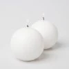 Richland Sphere Candle 3" White Set Of 24