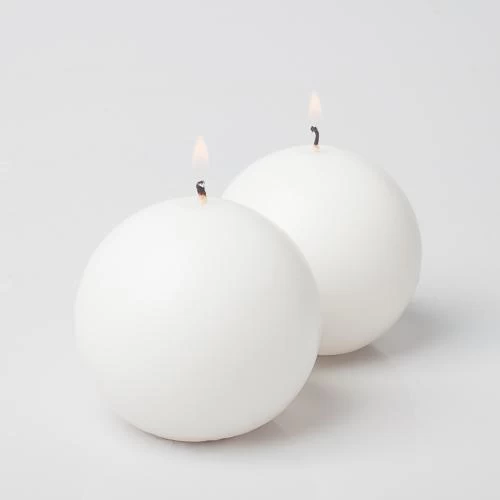 Richland Sphere Candle 3" White Set Of 12 1 Richland Sphere Candle 3" White Set Of 12