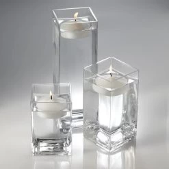 Richland Floating Candles & Eastland Square Holders Set Of 18