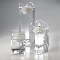 Eastland Square Vases 6", 8" & 12" Set Of 3 -Unique Candle o13 copy 429f6c01 5e86 41ab a233 ff299390a288