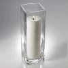Richland Pillar Candle 9" & Eastland Square Holder 12" Set Of 12