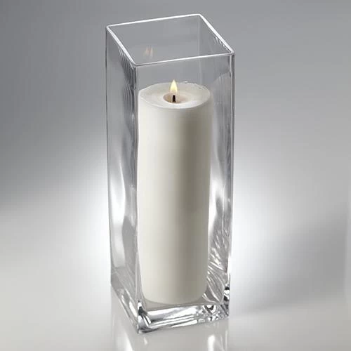 Richland Pillar Candle 9" & Eastland Square Holder 12" Set Of 12 1 Richland Pillar Candle 9" & Eastland Square Holder 12" Set Of 12