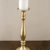 Pillar Candle Holder Gold 15.5in