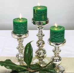 Richland Rustic Pillar Candle 3"x 3" Dark Green Set Of 24 -Unique Candle rusticgreen3x3 602e29dd 353e 4563 a9d7 f65056e3cd50