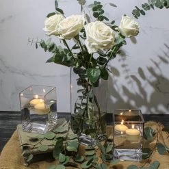 Eastland Square Vases 6", 8" & 12" Set Of 18 -Unique Candle squarevases2