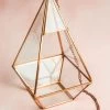 Copper Hanging 9" Hexagonal Based Glass & Metal Terrarium