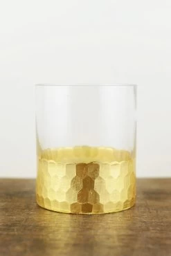 Elsa Vase & Candle Holder 4" With Gold-Dipped Finish