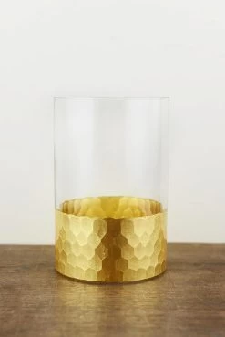 Elsa Vase & Candle Holder 6" With Gold-Dipped Finish